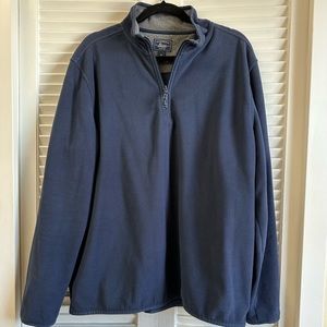 BASS- NAVY BLUE FLEECE JACKET HSLF ZIP Mock Neck Pullover. Size XL
G.H. Bass &
